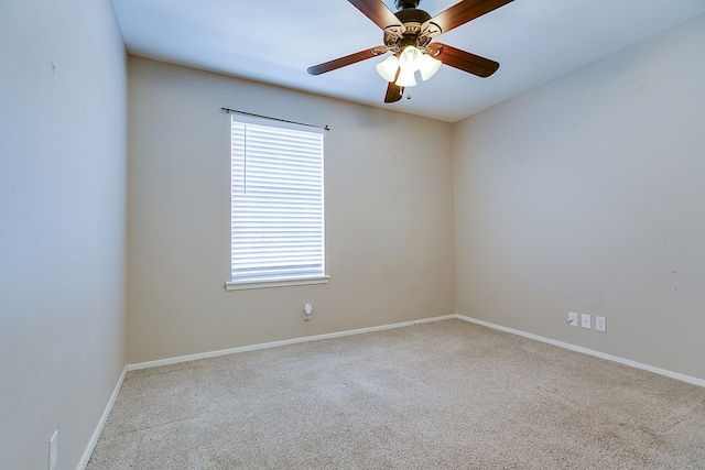 3634 Old Post Cir, San Angelo, TX 76904 - carpeted spare room featuring a ceiling fan and baseboards