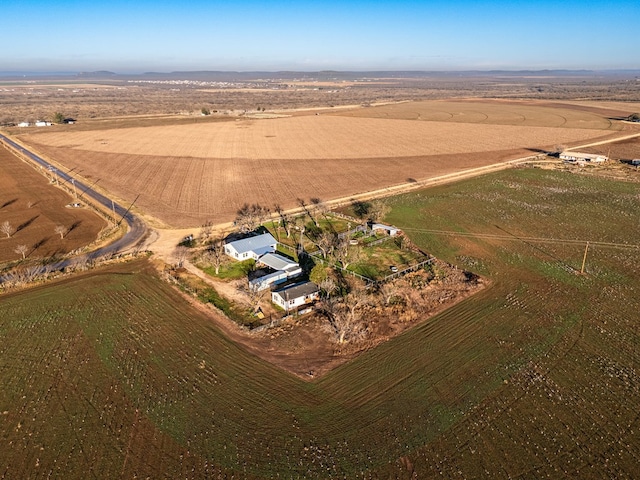 aerial view featuring a rural view