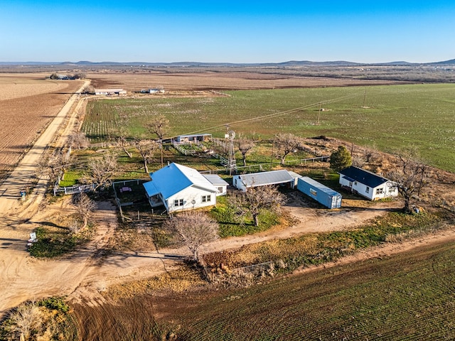 drone / aerial view featuring a rural view