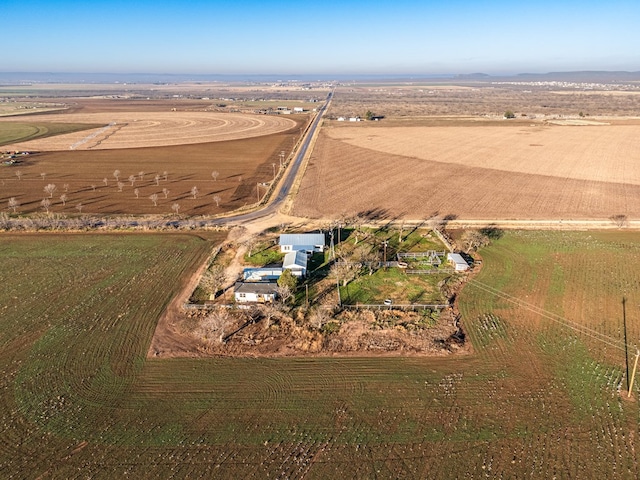 drone / aerial view with a rural view