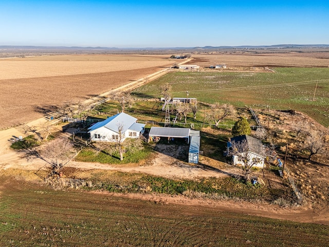 bird's eye view featuring a rural view