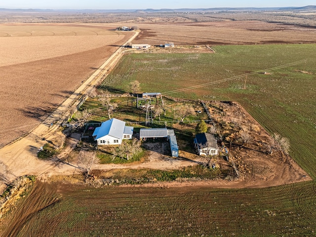 drone / aerial view with a rural view