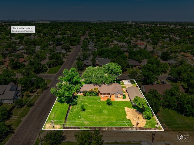 1322 S Monroe St, San Angelo, TX 76901 - view from above of property featuring property parcel outlined