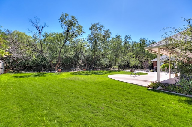 view of yard with a patio