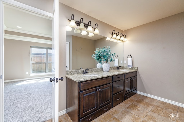 bathroom featuring vanity