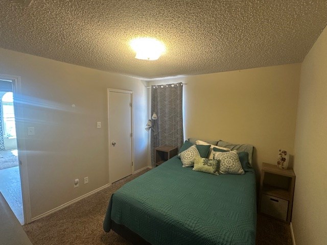 1227 Elmo Ln, San Angelo, TX 76905 - carpeted bedroom with a textured ceiling