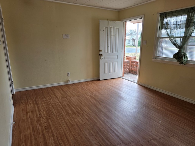 interior space with wood-type flooring