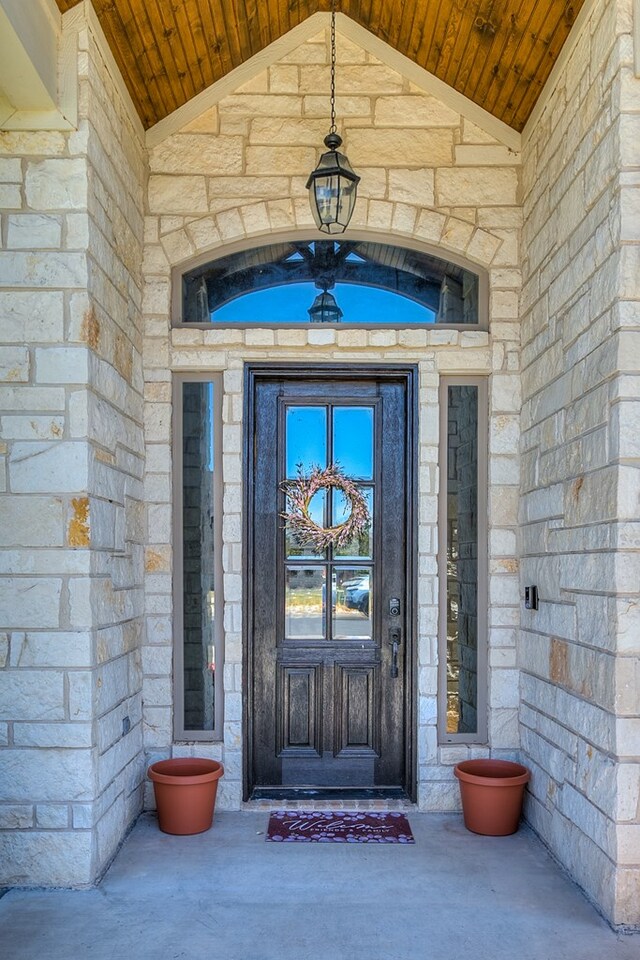 view of doorway to property