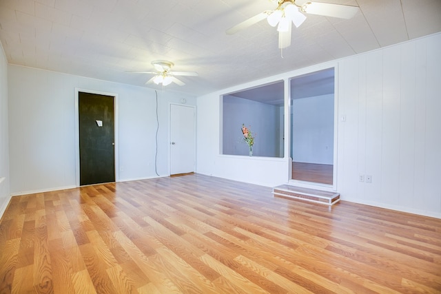 2609 W Harris Ave, San Angelo, TX 76901 - empty room featuring ceiling fan and light wood finished floors