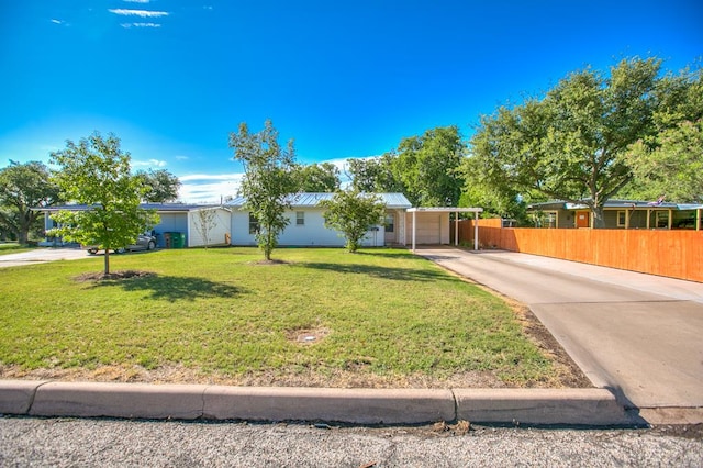 2609 W Harris Ave, San Angelo, TX 76901 - ranch-style home with driveway and a carport