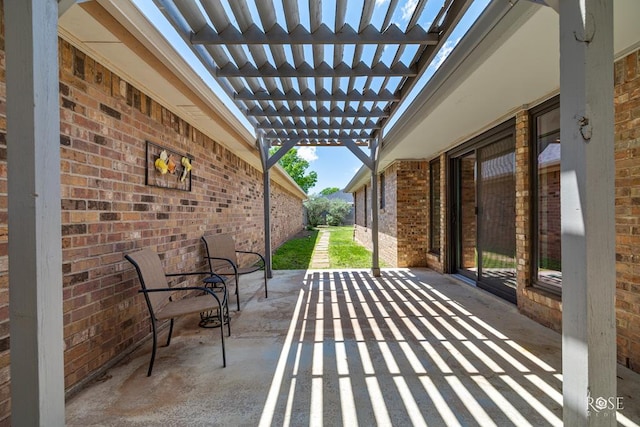 view of patio / terrace with a pergola