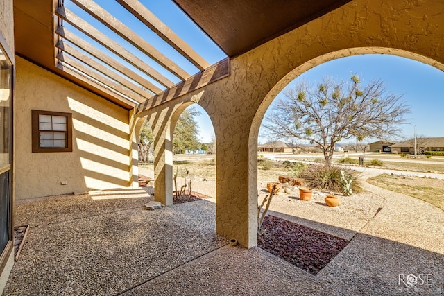 view of patio with a pergola