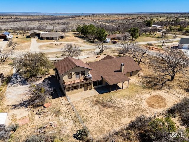 aerial view with view of desert