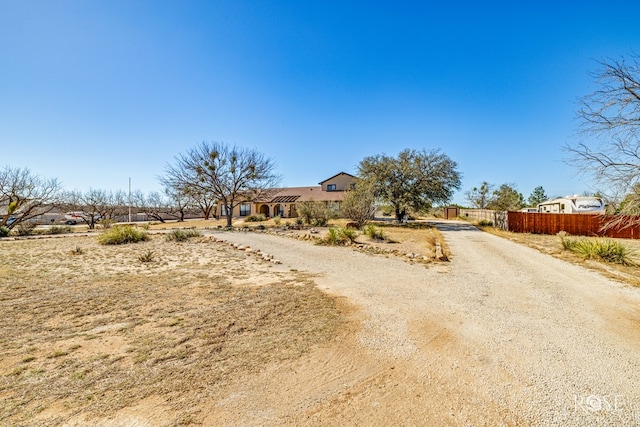 view of street with driveway