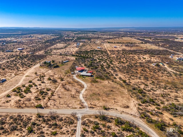 aerial view with a rural view