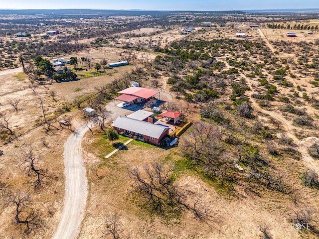 bird's eye view with a rural view