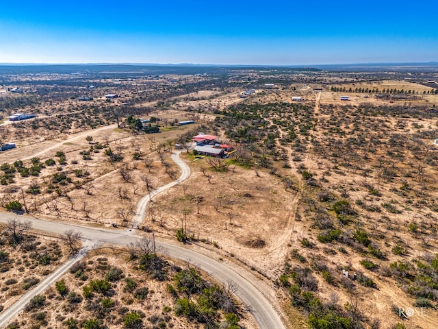 aerial view with a rural view