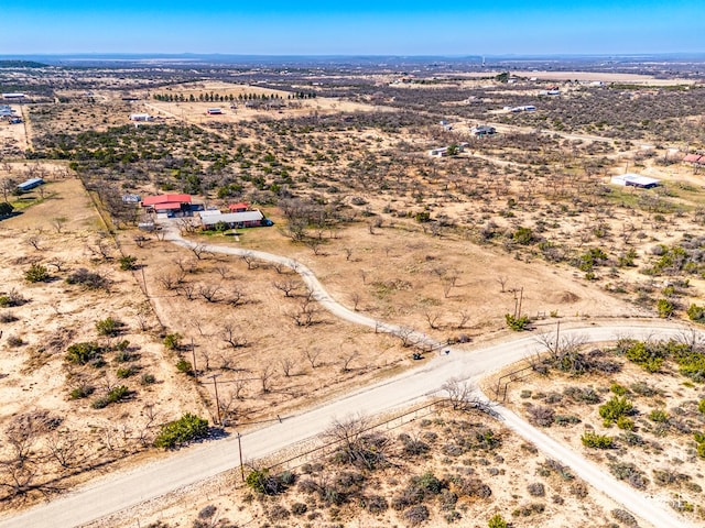 drone / aerial view with a rural view