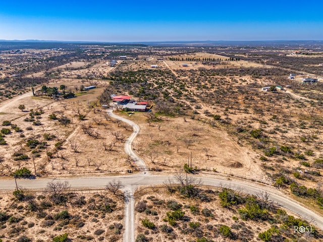 drone / aerial view with a rural view