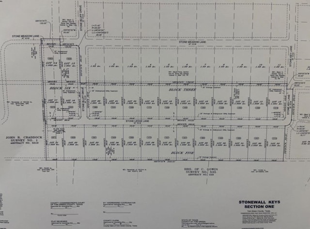 1219 Stone Ledge Lane 32 & 33, San Angelo TX, 76904 land for sale