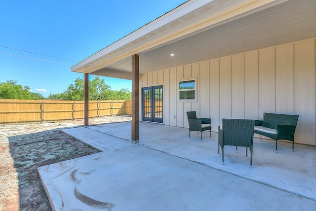2122 Deaton St, San Angelo, TX 76903 - view of patio / terrace featuring french doors and a fenced backyard