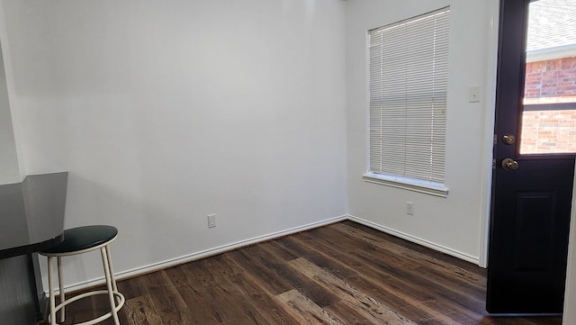 interior space featuring dark hardwood / wood-style floors