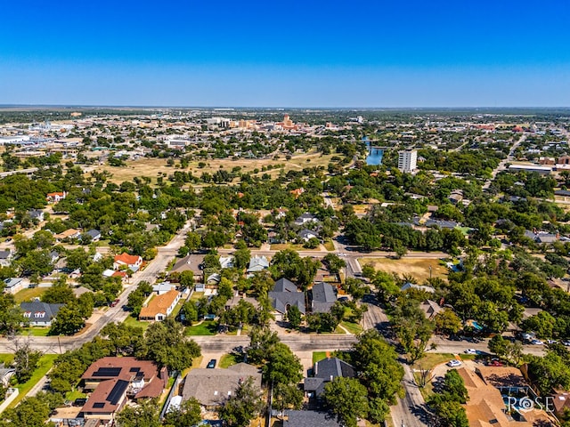 418 S Adams St, San Angelo, TX 76901 - aerial overview of property's location with nearby suburban area
