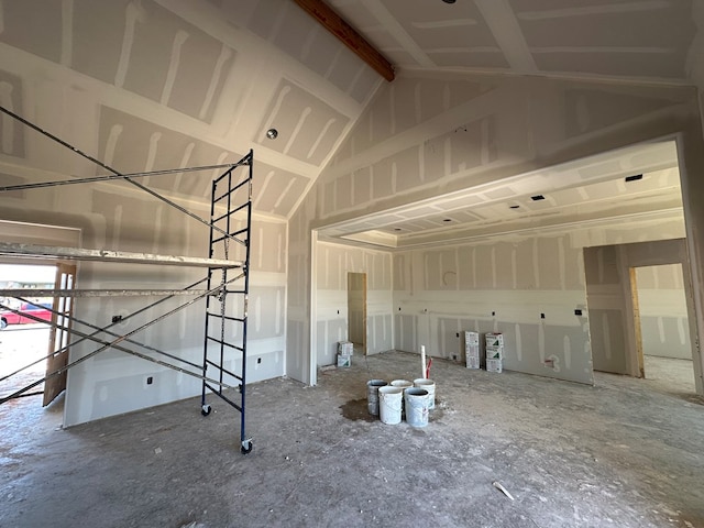 3622 Silver Spur Dr, San Angelo, TX 76904 - unfurnished living room with high vaulted ceiling