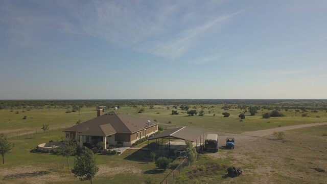 aerial view featuring a rural view