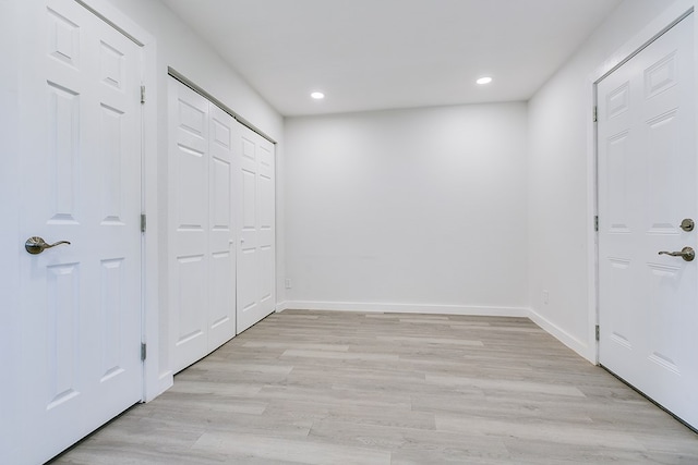 2624 Dallas St, San Angelo, TX 76903 - hall with light wood-style floors, recessed lighting, and baseboards