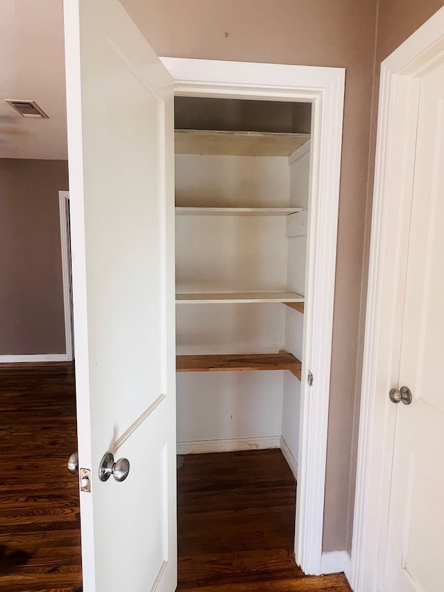 pantry with visible vents