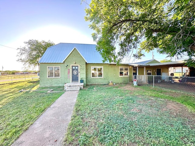 1501 Bishop St, Robert Lee, TX 76945 - view of front of house with metal roof