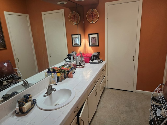 bathroom with vanity