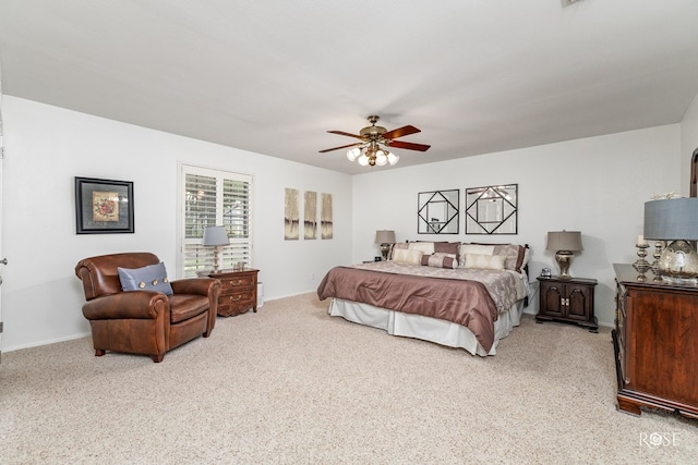 3110 Palo Duro Dr, San Angelo, TX 76904 - bedroom featuring light colored carpet and ceiling fan