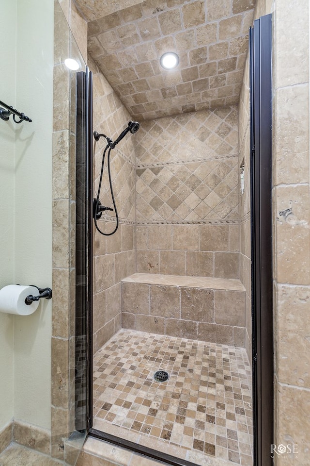 3110 Palo Duro Dr, San Angelo, TX 76904 - bathroom with a stall shower and baseboards