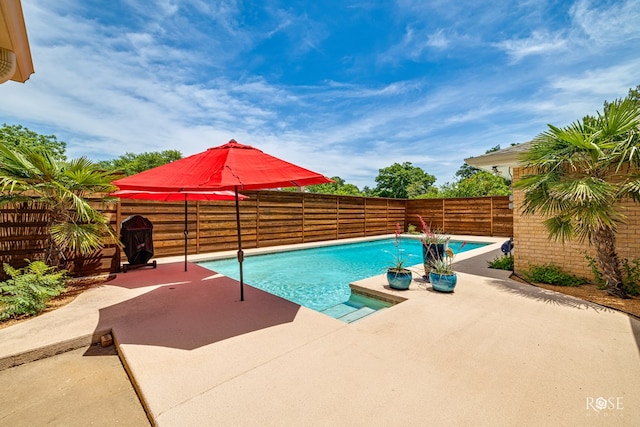 3110 Palo Duro Dr, San Angelo, TX 76904 - view of swimming pool featuring a fenced backyard and a patio area