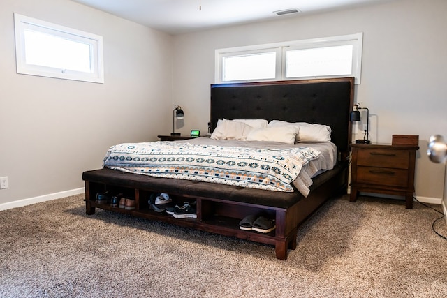 view of carpeted bedroom