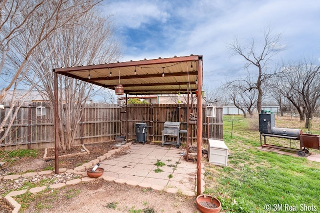 view of patio / terrace with fence