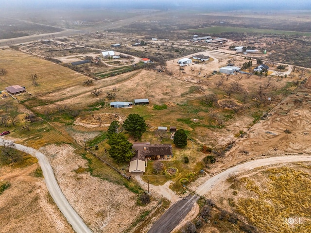 drone / aerial view with a rural view