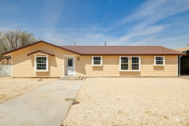 307 E 12th St, Big Lake, TX 76932 - ranch-style home featuring metal roof