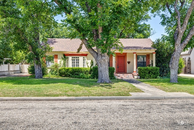 1510 Shafter St, San Angelo, TX 76901 - view of front of property with a shingled roof and stucco siding