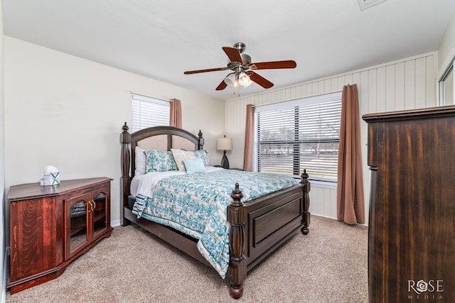 1726 S Park St, San Angelo, TX 76901 - bedroom featuring light colored carpet and ceiling fan