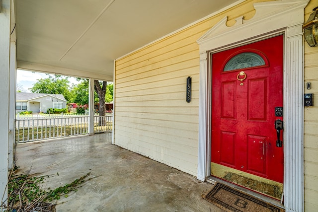 view of entrance to property