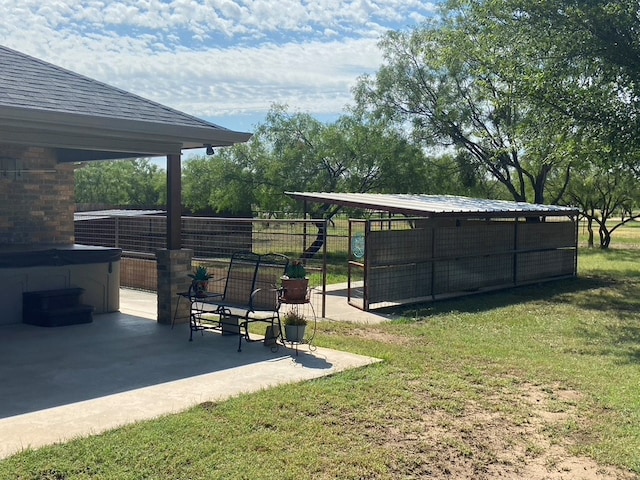 11725 Little Sorrel Trl, San Angelo, TX 76904 - view of yard featuring a hot tub and a patio