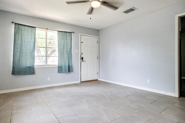 136 Arlington St, San Angelo, TX 76903 - empty room with ceiling fan and baseboards