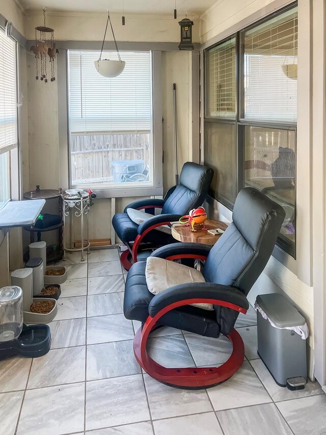 sunroom / solarium with a healthy amount of sunlight