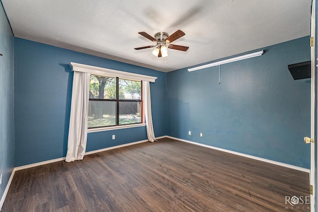 3413 Sequoia Cir, San Angelo, TX 76904 - spare room with a ceiling fan, wood finished floors, and baseboards