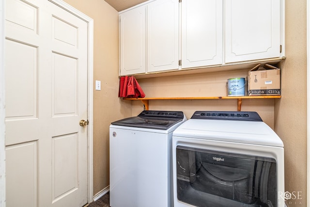 3413 Sequoia Cir, San Angelo, TX 76904 - washroom with washer and clothes dryer and cabinet space