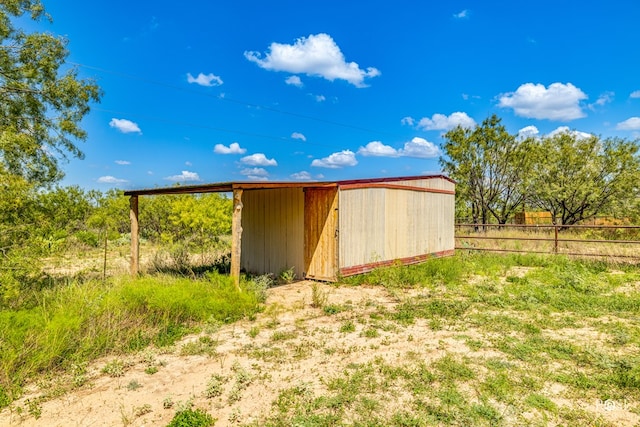 view of outdoor structure