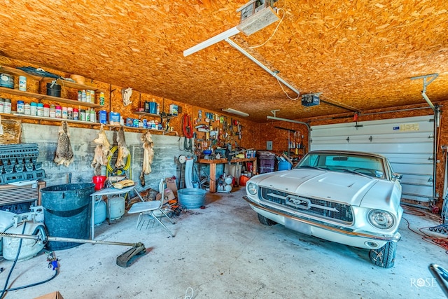 garage featuring a garage door opener